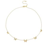Sonateomber Gold Beaded Charm Choker Necklaces for Women, Dainty Cute Rainbow Crystal Rhinestone Dangle Pendant Necklace Prom Fashion Jewelry Gift, Brass, Pearl