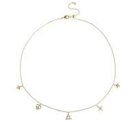 Sonateomber Gold Beaded Charm Choker Necklaces for Women, Dainty Cute Rainbow Crystal Rhinestone Dangle Pendant Necklace Prom Fashion Jewelry Gift, Brass, Pearl
