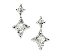 Sonateomber Star Drop Dangle Earrings for Women Trendy Unique Sparkly Rhinestone Stud Fashion Jewelry Gift, Stainless Steel, Cubic Zirconia