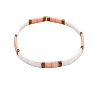 Sonateomber Summer Candy Colors Tila Flat Seed Beads Stretch Strand Bracelet for Women- Trendy Unique Friendship Handmade Mixed Colorful Square Beaded Miyuk Link Bracelets Stackable Jewelry Gifts, M