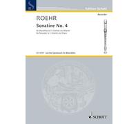 Sonatine: No. 4 Bb Major. descant recorder (violin) and piano.