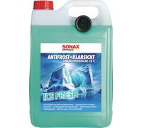 SONAX Antifreeze + Clear View up to -18 °C IceFresh (5 Litres) Fast, Streak-free and Effective Windscreen Cleaner for Winter | Item No. 01335050