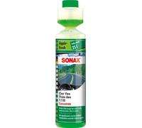 SONAX CLEAR VIEW 1:100 CONCENTRATE APPLE-FRESH (250 ml) - Greater safety through clear vision. For the windscreen washer. Cleans in seconds. | Item-No. 03721410-544