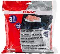 Sonax Microfibre Cloths Ultrafine (3 Pieces) - Professional Cloth for Perfect P