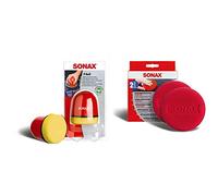 SONAX P-ball (1 Piece) - Ergonomic Polishing Sponge for Perfect and Fast Polishing Results Without Any Effort | Item No. 04173410 & Sponge Applicator - Super Soft (2 pieces) - Gently applies