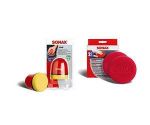 SONAX P-ball (1 Piece) - Ergonomic Polishing Sponge for Perfect and Fast Polishing Results Without Any Effort | Item No. 04173410 & Sponge Applicator - Super Soft (2 pieces) - Gently applies