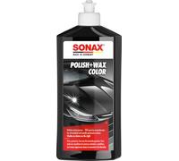 SONAX Polish+Wax Color Black (500 ml) - Smoothens out fine unevennesses, polishes and freshens up the paintwork's colours. | Item-No. 0296100-810