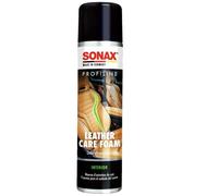 SONAX PROFILINE LeatherCare Foam (400 ml) - silicone-free cleaning and care foam for smooth leather: removes dirt, restores the colours. With real beeswax | Item No. 02893000