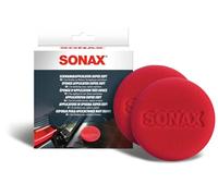 SONAX SPONGE APPLICATOR - SUPER SOFT (2-Pieces) - gently applies and distributes waxes, sealants and lotions on surfaces, Machine washable | Item No. 04171410