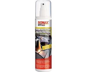 SONAX TRIM PROTECTANT GLOSSY (300 ml) - For interior and exterior use. Thorough cleaning, intensive care and durable protection for all plastic and rubber surfaces. | Item-No. 03800410-544