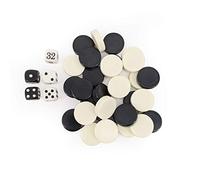 SONDERGUT - Backgammon - Travel Backgammon Set - Genuine Leather (Mocha) (Replacement Parts)