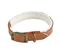 SONDEY Paris Prix Wooly Dog Collar 50 cm Cognac & Ecru