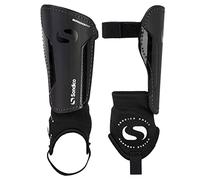 Sondico Flair Ankle Shinguards Football Training Sports Protection Accessories Black/Red Adults (M)