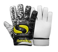 Sondico Kids Childrens Infants Junior Boys Match Goalkeeper Gloves Embossed Back (Black/White/Yellow) Size 6