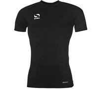 Sondico Kids Core Base Layer Top Junior Short Sleeve Compression Fit T Shirt Tee Black 5-6 Yrs