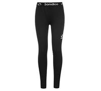 Sondico Kids Core Tights Junior Compression Fit Exercise Sport Baselayer Bottoms Black 11-12 Yrs