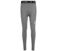 Sondico Kids Core Tights Junior Compression Fit Exercise Sport Baselayer Bottoms Grey Marl 7-8 Yrs