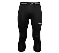Sondico Mens Core 3/4 Base Layer Tights Elastic Training Sports Bottoms Black L