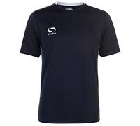 Sondico Mens Fund Polyester Football Top Short Sleeve Sport Training T Shirt Tee Navy/White S