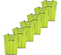Sondico Unisex 6 Pack Mesh Bibs Fluo Yellow Youths