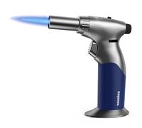 Sondiko Butane Torch, Triple Adjustable Flame Size Butane Lighter, Refillable Blow Torch with Continuous Flame Lock for Creme Brulee, Cooking(Butane Gas is Not Included)