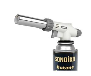 Sondiko Butane Torch, Waterproof and Wind-Resistant Industrial Torch, Refillable Power Soldering Torch, Adjustable Flame Torch Lighter for Metal Welding, Baking Outdoor (Butane Gas Not Included)
