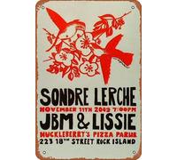 Sondre Lerche Funny Metal Novelty Tin Sign Metal Retro Wall Decor for Home,Street,Bars,Restaurants,Cafes,Store Sign Gift 12 X 8 INCH Metal Sign