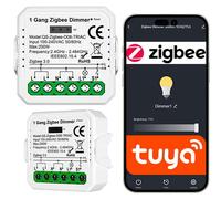 Sone Smart One Zigbee Dimmer 200 W Flush-Mounted 39 x 39 x 18 mm Tuya/Smart Life App Compatible with Alexa Monostable Switch LED/Halogen RF Remote Control Zigbee Gateway Required