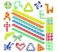 SONEER 24 Pack Party Bag Fillers for Kids,24 Blocks Magic Snake Cube,Mini snake Speed Cube, Twist Puzzle Toys for Kids Intelligence Development(Random Color)