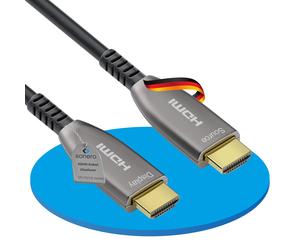 Sonero 10 m HDMI Cable 2.0b, Fibre Optic Hybrid, UHD 2160P, 4K60Hz, 4:4:4, HDR,