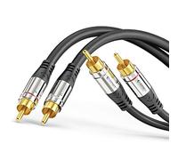 Sonero Premium RCA Audio Cable 2x RCA Male to 2x RCA Male 7.50 m Gold-Plated Contacts Black