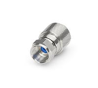 Sonero, F-connector for satellite cable, antenna cable, coaxial cable with diameter 6.5-7.5 mm, easy self-assembly, chrome, set of 4