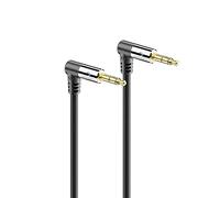 Sonero® Premium Audio Cable with 2x 90° Male / 3.5 mm Jack / 2.00 m/Gold-Plated Contacts/Black