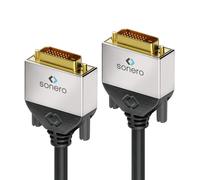 Sonero Premium DVI Cable 2m Dual Link Male to Male 24+1 Black
