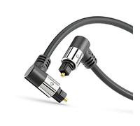 Sonero Premium Optical Toslink Cable 1.50 m Gold-Plated Contacts 2 x 90° Male 360° Rotatable Black