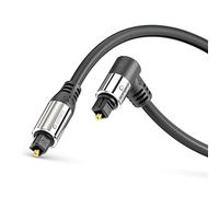 Sonero® Premium Optical Toslink Cable 3.00 m Gold-Plated Contacts 1 x 90° Plug 360° Rotatable Black