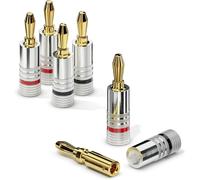 Sonero® Set of 4 banana plugs, for all speaker cables with a diameter of up to
