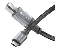 Sonero USB 2.0 Cable Printer Cable C Male to B Male 480 MB/s Space Grey/Black 2.00 m
