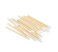 Sonew 100pcs Disposable Lip Brush, Portable Makeup Tool with Synthetic Fibers and Bamboo Handle, for Lip Gloss Lipstick Application and Kitchen Appliance Cleaning