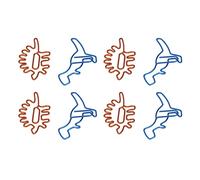 Sonew 100Pcs Lightweight Dinosaur Shape Clips Metal Electroplating Portable Clamp/Holder with Storage Box