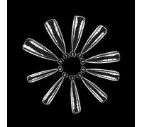 Sonew 100pcs Nail Tips, 10 Different Sizes for Nail Extension, Easy to Apply with Glue for Home Salon Manicure Use