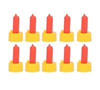 Sonew 10Pcs Lamb Milk Drink Nipple, Small Animal Milk Drink Nipple, Sheep Nursing Feeder Nipple for Feeding Sheep Goat Lamb Pup Dog Kids (Red)