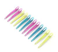 Sonew 12pcs Duck Bill Clips for Styling, Hair Sectioning Clips for Hair Cutting Styling, Pin Curl Clip for Barbershop Women Girls