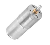 Sonew 1Pcs 25mm DC 12V GA25YN370 Low Speed Metal Gear Motor, High Torque Pure Copper Coil with Long Lifespan, for Electronic Lock Robot Electric Curtain (12V 200RPM)