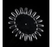 Sonew 20 Nail Tips Polish Color Card, Transparent Nail Art Practice Chart with Stickers, for DIY Engraving and Painting Display (20 transparent colors)