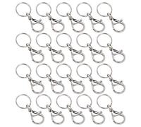 Sonew 20Pcs Lanyard Snap Keychain Clamp/Holder Hooks D- Keychain DIY Accessories Hardware (21 * 35mm prawn Buckle with 22mm Inner Diameter Key)
