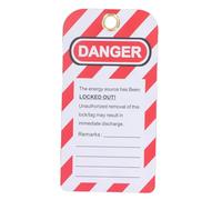 Sonew 20Pcs Lockout Tagout Kit PVC Plastic Reusable Engineering Warning Signs in Red