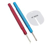 Sonew 2Pcs Alloy Steel Watch Hand Remover Tool with Non Slip Handle and Pad for Watchmakers in Blue and Red