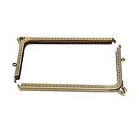 Sonew 2PCs DIY Handbag Making Accessory, Sturdy Metal Purse Frame with L-Shaped Bag Clasp Lock, 18.5cm Alloy Kiss Lock Clasp, Easy-to-Use Tailor Tools for Mobile Phone Bags, Card