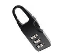 Sonew 3 Digit Combination Lock, Resettable Anti Theft Zinc Alloy Padlock with Multiple Unique Password Combinations, for Camera Bags Computer Cases Filing Cabinets Gym Lockers (Black)